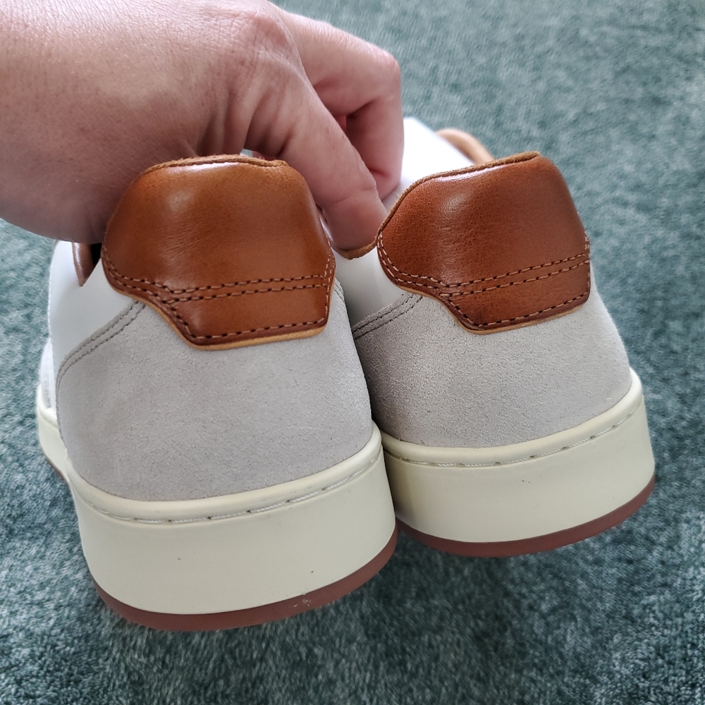 New ALLEN EDMONDS Mens Leather white sneakers - Picture 8 of 11